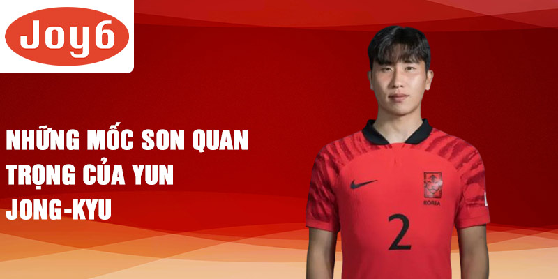 Những mốc son quan trọng của Yun Jong-kyu